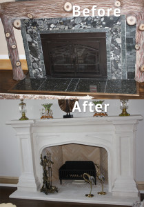 Custom Fireplace mantel, Architectural plaster moulding