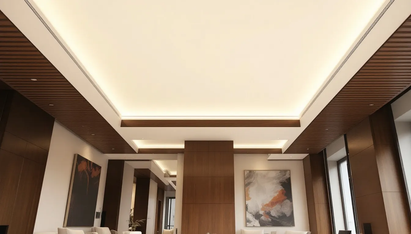 A stunning cathedral ceiling in a large living space.