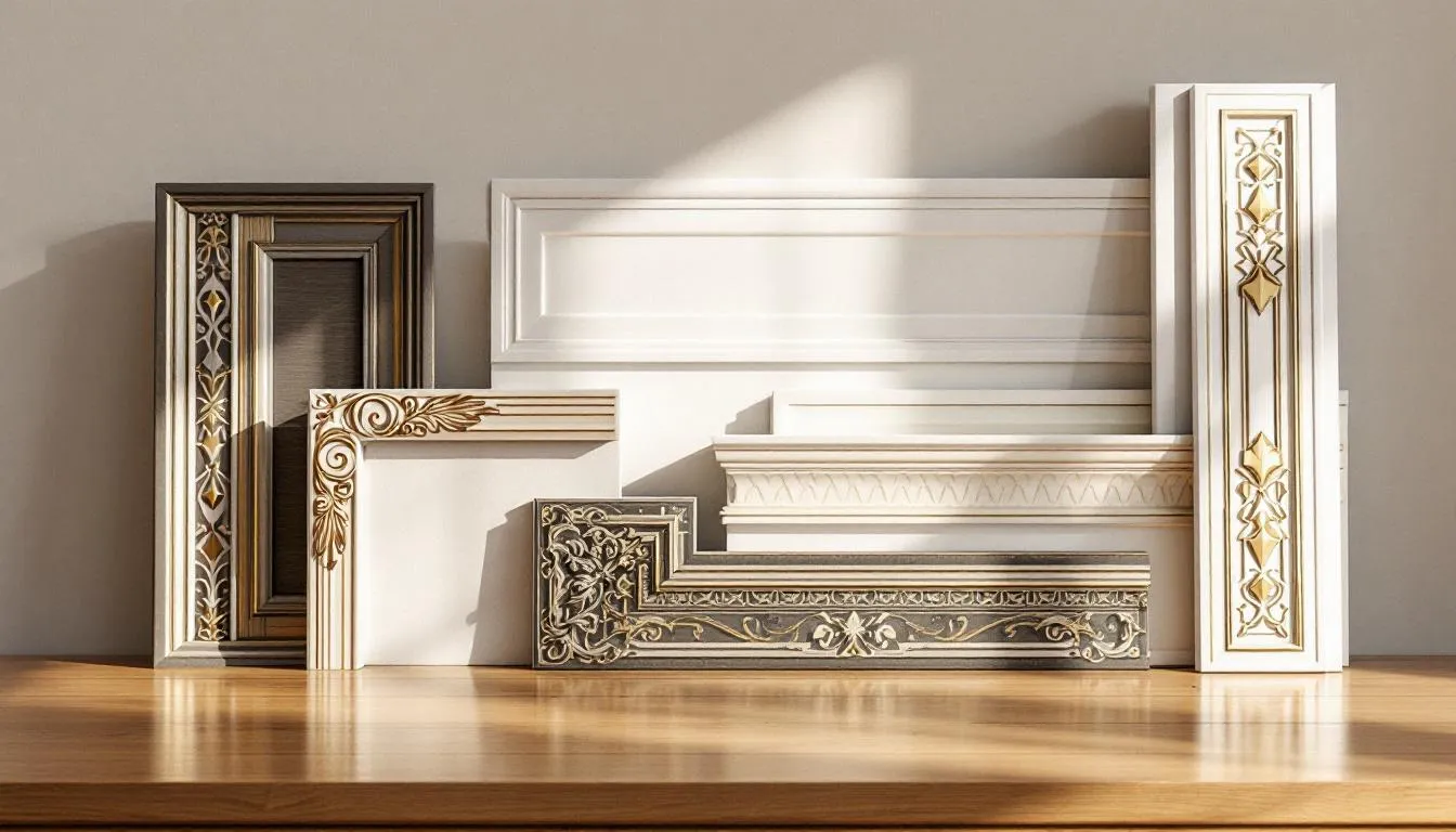 Top Ceilings Solutions for Modern Spaces A collection of moulding samples for restoration and replacement.